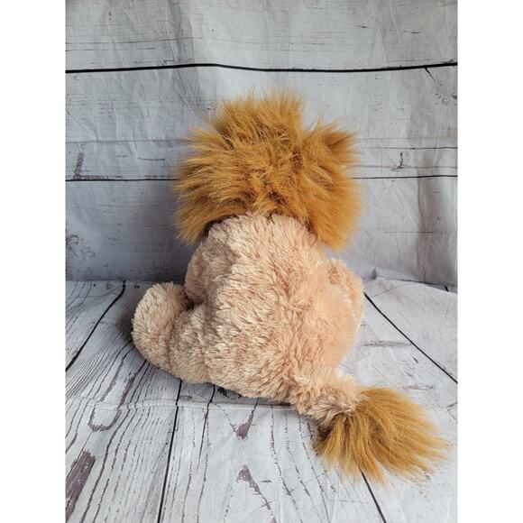 Lion Stuffed Animal Plush 10in Tall Aurora Soft Hard Nose - Picture 5 of 7